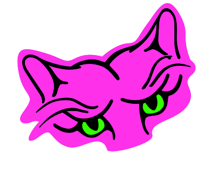 Брендовый розовый кот