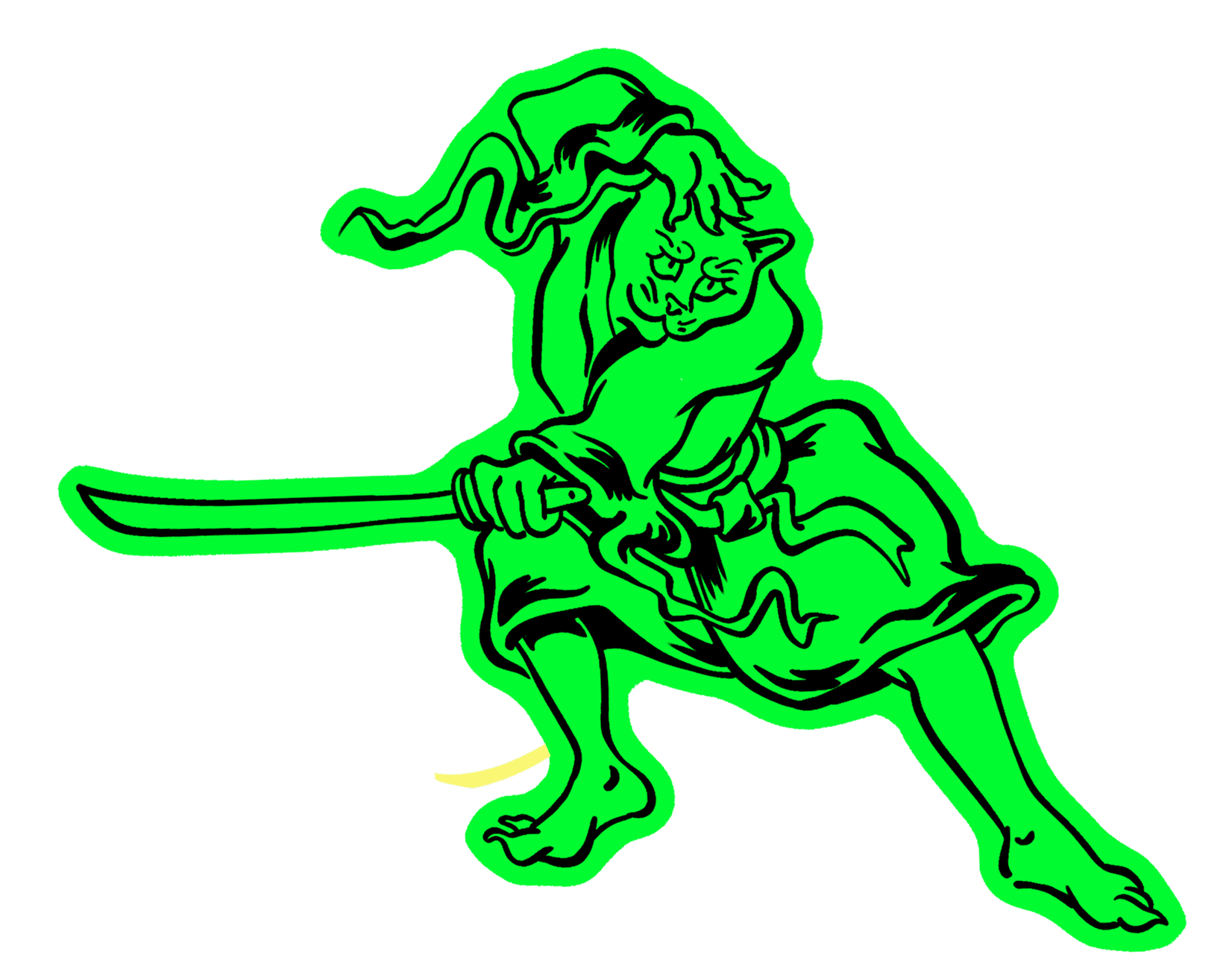 брендовый кот с катаной